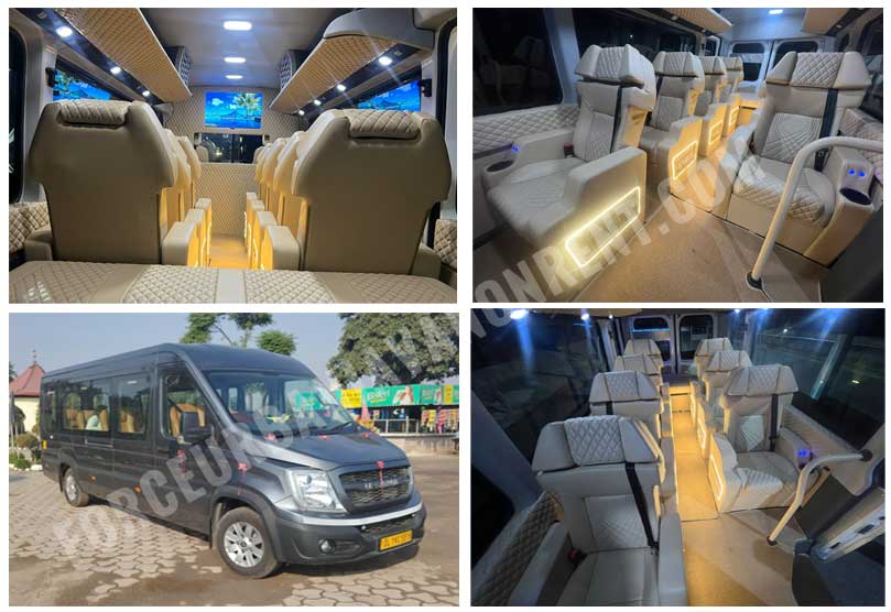 8 seater force urbania van with sofa seat on rent in delhi