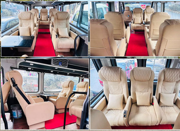 9+1 seater force urbania luxury van with 1x1 seats rent in delhi