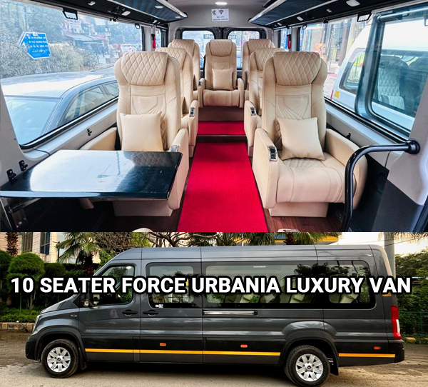 9+1 seater force urbania luxury van on rent in delhi